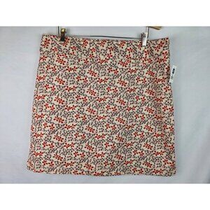 GAP Women's Skirt Size 16 Pink Floral Pencil Side Slits Pockets Skirt